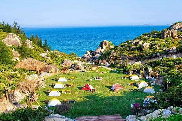 Khu cắm trại tại khu dã ngoại Trung Lương Bình Định gần biển