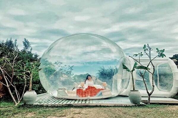 Check in nhà bong bóng tại Trung Lương Quy Nhơn